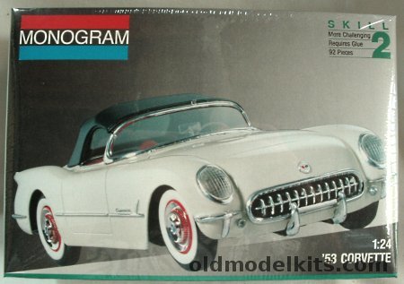 Monogram 1/24 Chevrolet 1953 Corvette Roadster, 2291 plastic model kit